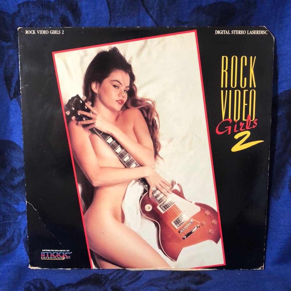 Rock Video Girls 2 Digital Stereo Laserdisc Vintage 90s HUGE CD DIY Wall Art